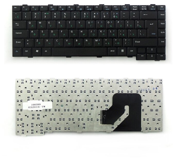 Клавиатура для ноутбука Asus W2 W2J W2P Series Г-образный Enter Черная без рамки PN K020362H2 650₽