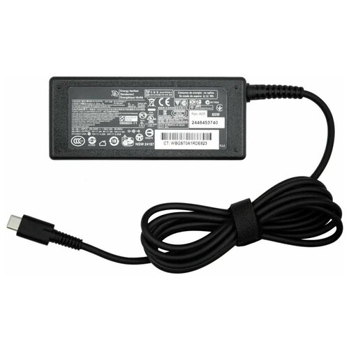 блок питания topon для hp 18 5v 6 5a 1 шт Блок питания 65W для ноутбука HP chromebook 13 g1 Type-C