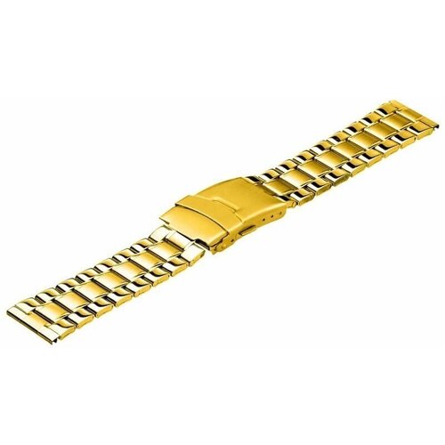 ремешок силиконовый для наручных часов браслет с выпуклой пряжкой из нержавеющей стали 22 мм x 12 мм с инструментами Браслет, золотистый