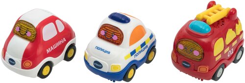 Набор машин VTech Бип-Бип Toot-Toot Drivers (80-205866), 23 см, красный/белый