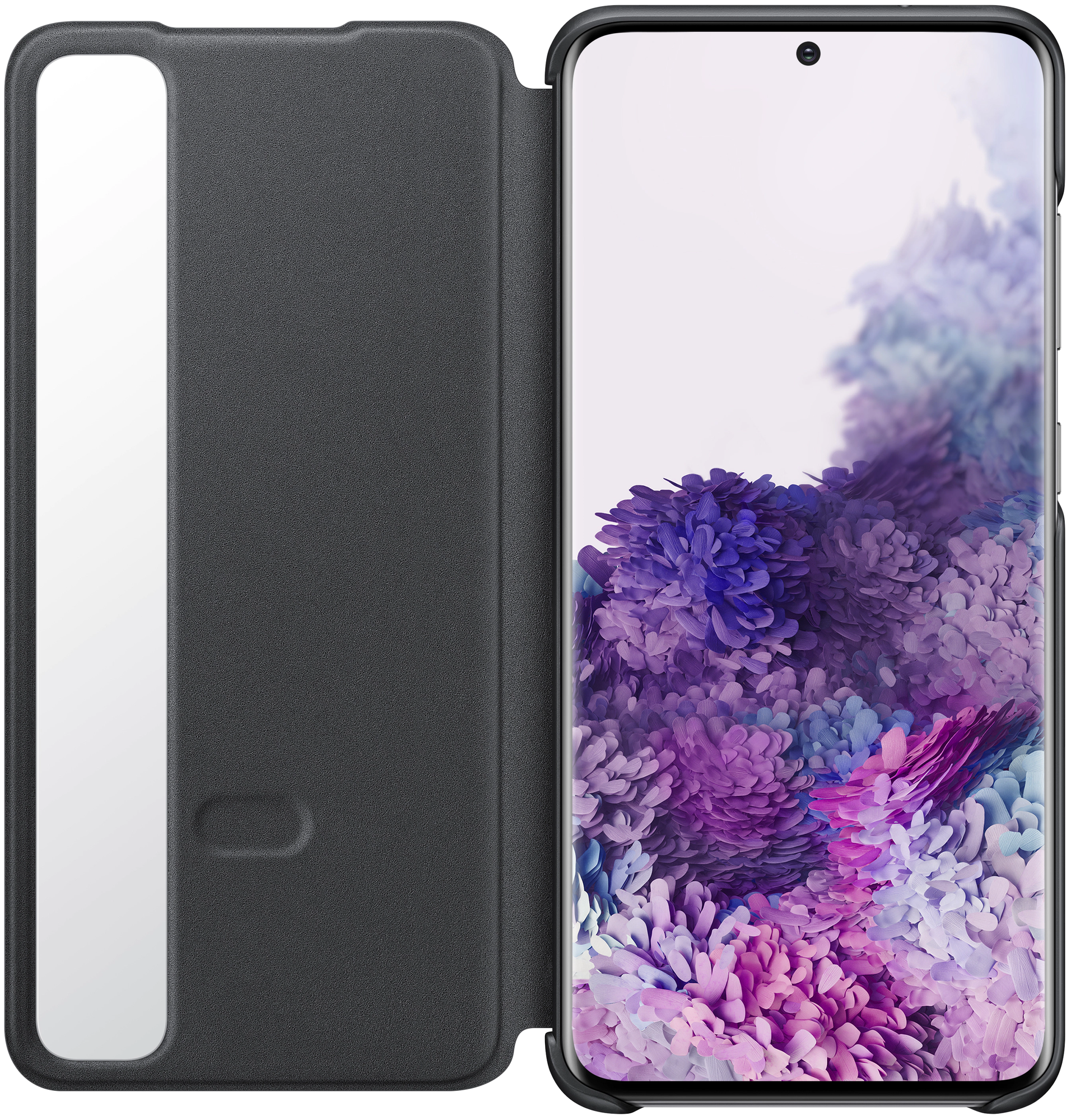 Чехол (флип-кейс) SAMSUNG Smart Clear View Cover, для Samsung Galaxy S20, черный [ef-zg980cbegru] - фото №3
