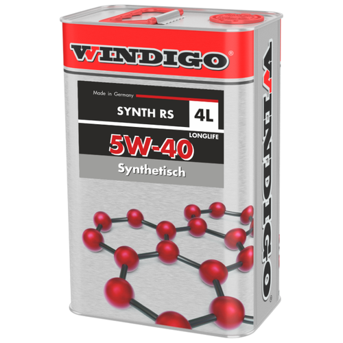 фото Синтетическое моторное масло windigo synth rs 5w-40 4 л