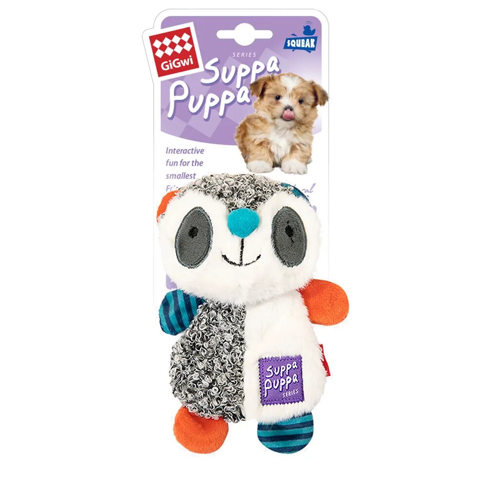 Игрушка для собак GiGwi Suppa Puppa Енот с пищалкой 17.5см - фото №3