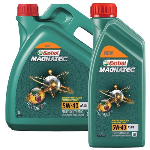 фото Синтетическое моторное масло castrol magnatec 5w-40 а3/в4 dualock, 5 л