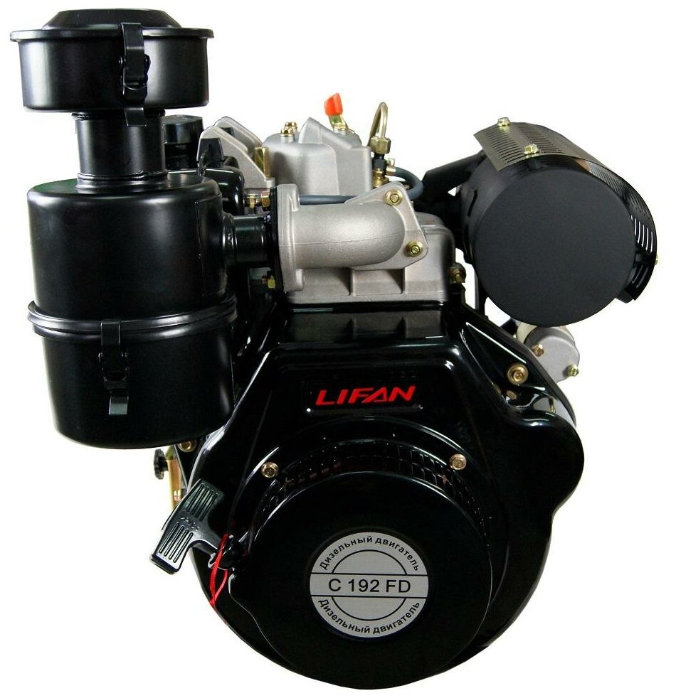 Двигатель дизельный LIFAN C192FD 6А (15л.с. эл.стартер, вал 25мм) - фотография № 1