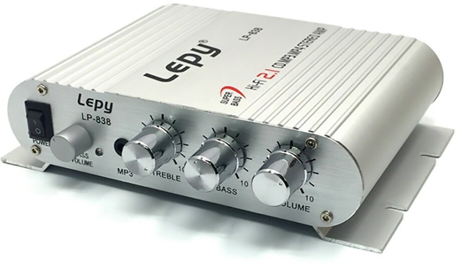 Аудио усилитель Lepy LP-838 серебристый