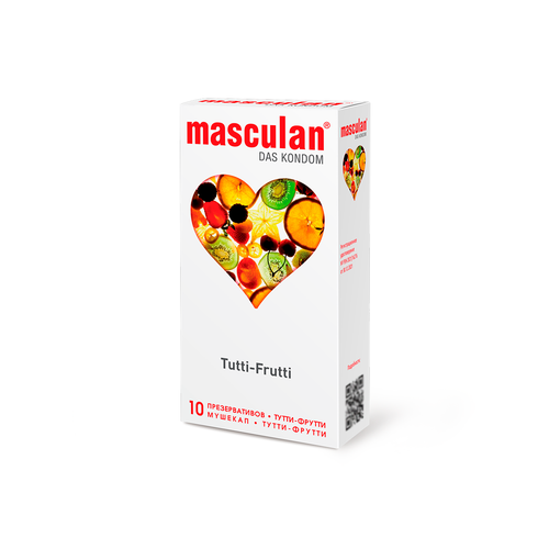 Презервативы Masculan Tutti-Frutti №10, желтые с ароматом тутти-фрутти, 10 шт.