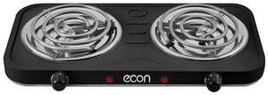 Плитка электрическая ECON ECO-211HP (2 конфорки, тен, черная)