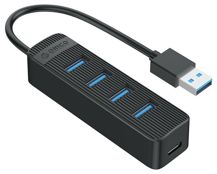 USB-концентратор ORICO TWC3-4A 4xUSB-A 3.0, черный (ORICO-TWC3-4A-BK-EP)