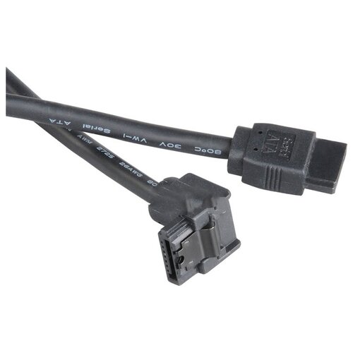 Кабель Akasa SATA - SATA (AK-CBSA01-05BK), 0.5 м, 1 шт., черный кабель akasa hdmi ak cbhd02 15 м 1 шт черный