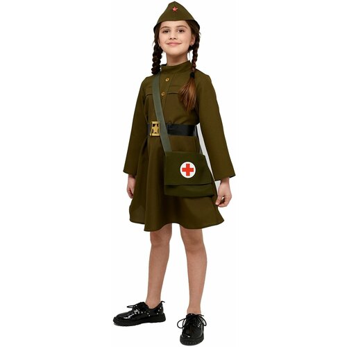 Костюм санитарки военной для девочки детский детский костюм армейской медсестры
