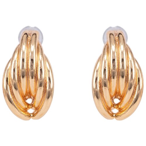 фото Серьги бижутерные блики (замок-гвоздик, бижутерный сплав, золотистый) 1-56592 otokodesign