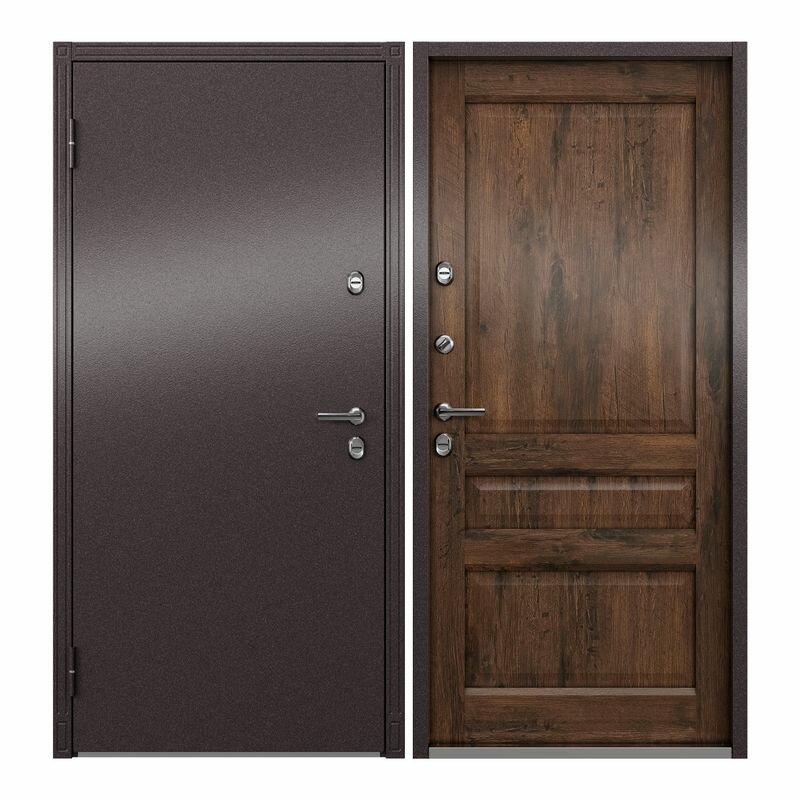 Дверь входная Torex для дома Village 880х2050 левый, тепло-шумоизоляция, терморазрыв антикоррозийная защита замки 4-го и 2-го класса, коричневый - фотография № 1