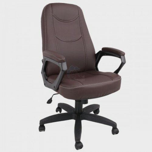 Кресло офисное амиго 511 С подлок кожзам коричневый - фотография № 2