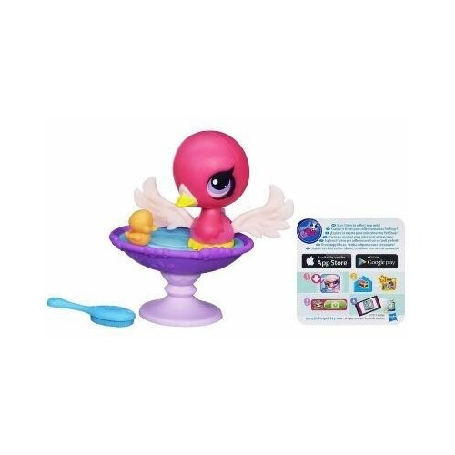 лебедь м 88211 Littlest Pet Shop 'Лебедь в фонтане', серия с 'волшебным механизмом'