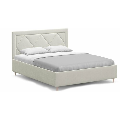 Кровать Moon Trade Moon Family 1255 белый велюр 74-157 (с подъемным механизмом) 7183 160х200
