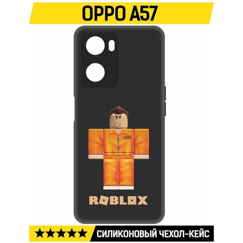 Чехол-накладка Krutoff Soft Case Roblox-Заключенный для Oppo A57 черный чехол накладка krutoff soft case roblox заключенный для oppo a54 черный