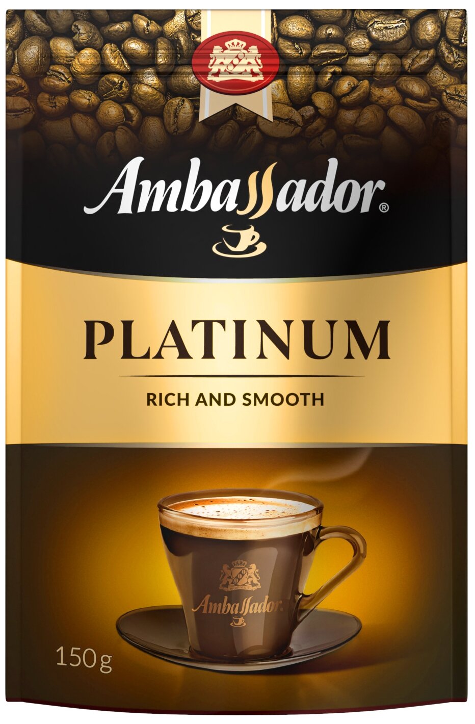 Кофе растворимый Ambassador Platinum, 150 г (Амбассадор)