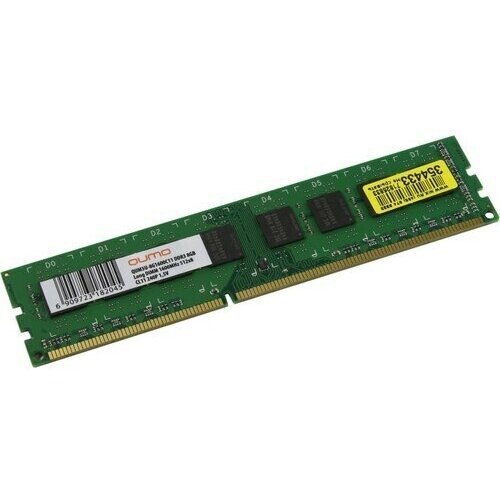 Оперативная память Qumo DDR3 DIMM 8GB (PC3-12800) 1600MHz QUM3U-8G1600C11(R) оперативная память для компьютера qumo qum3u 8g1600c11l dimm 8gb ddr3 1600mhz