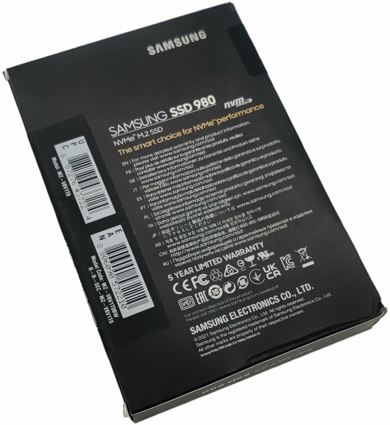 Твердотельный накопитель Samsung 980 1 ТБ M2 MZ-V8V1T0BW