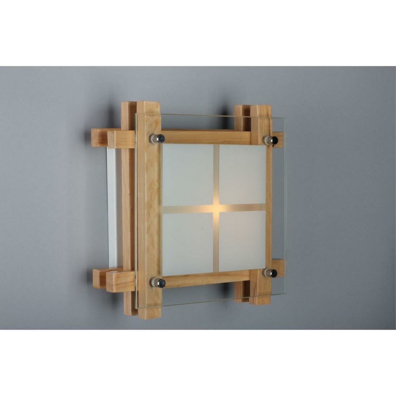 Настенно-потолочный светильник Omnilux Carvalhos OML-40517-01, E14, 40 Вт, кол-во ламп: 1 шт., цвет арматуры: коричневый, цвет плафона: белый - фотография № 2