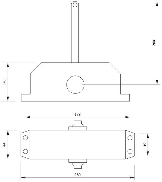 Доводчик дверной тундра D80SL, от 45-70 кг, цвет серебро 3937429