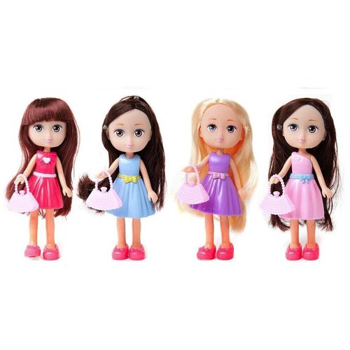 Купить Кукла-мини с длинными волосами, 15 см, с акссесуарами, 4 вида, цена за 1 штуку JUNFA ME8802A, Junfa Toys Ltd.