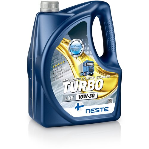 Полусинтетическое моторное масло Neste Turbo LXE 10W-30, 200 л