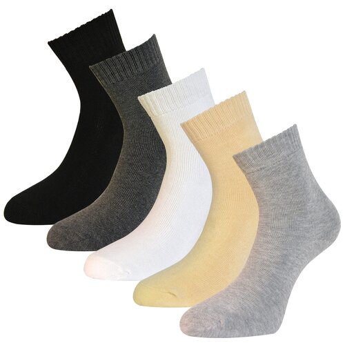фото Комплект женских утепленных носков guarneri, 5 пар. размер 36-40. цвет белый, бежевый, светло-серый, темно-серый, черный.