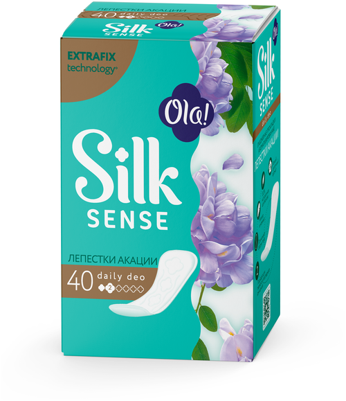 Ola! прокладки ежедневные Silk Sense Daily Deo Лепестки Акации, 2 капли, 40 шт.