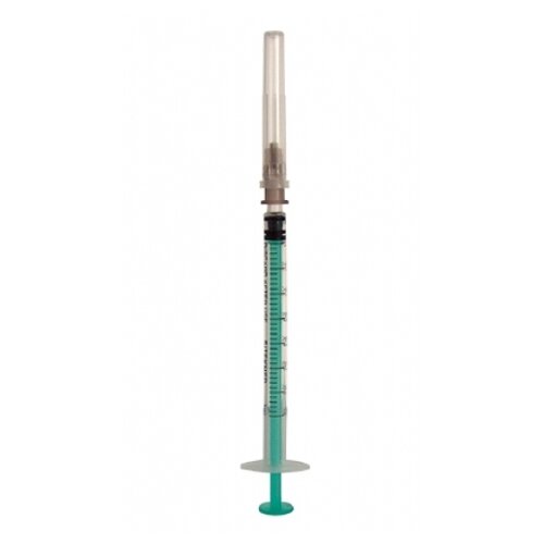 Шприц инсулиновый SITEKMED U-100 трехкомпонентный, 12 мм x 0.4 мм, размер: 27G, 1 мл, 100 шт.