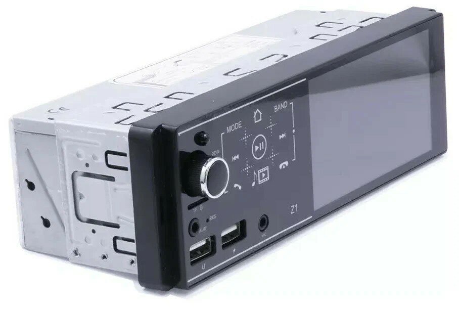 Автомагнитола с экраном, магнитола в машину, автомагнитола с сенсорным экраном, 1 din, экран 4 дюйма, bluetooth, USB, AUX, смена подсветки