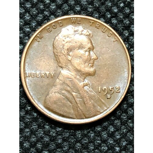 Монета США 1 цент 1952 год #5-о монета сша 1 цент 1953 год 5 о