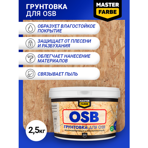 Грунтовка для OSB плит Master farbe Адгезионная, 2,5 кг