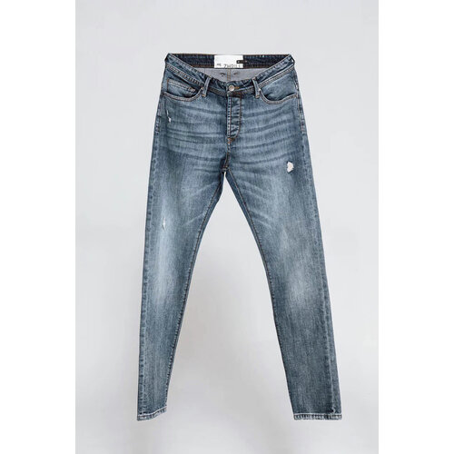 Джинсы зауженные ZHRILL, размер 34, синий джинсы зауженные zhrill размер 34 черный