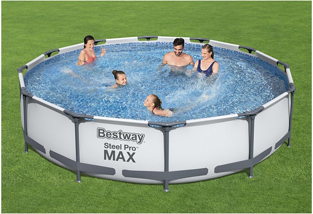 Бассейн каркасный Bestway Steel Pro Max, с фильтр-насосом, 366 x 76 см, 6473 л - фотография № 7