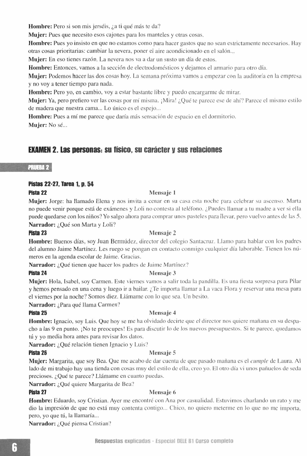 Especial DELE B1. Curso completo. Transcripciones y respuestas explicadas - фото №6