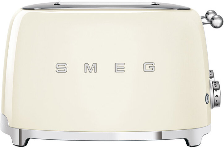 Тостер SMEG TSF03CREU, регулировка степени обжаривания, разморозка, подогрев, 4 ломтика хлеба