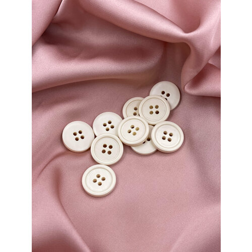 Пуговицы белые молочные на прокол 18 мм 10 штук 449₽