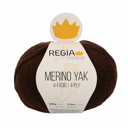 Носочная пряжа Regia Premium Merino Yak (07522 Schokolade Meliert)