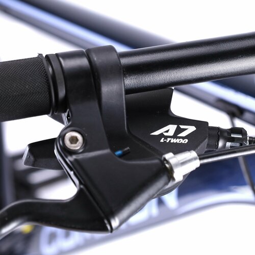 Велосипед взрослый алюминиевый горный 275 дюймов 10-скоростей на рост 155-175см COMIRON SYSTEM втулки на промподшипниках синий индиго полар азур 2300000₽