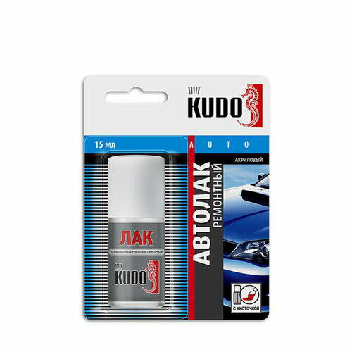 Лак Kudo автомобильный ремонтный с кисточкой глянцевый 15 мл KU-70000-BB 415₽