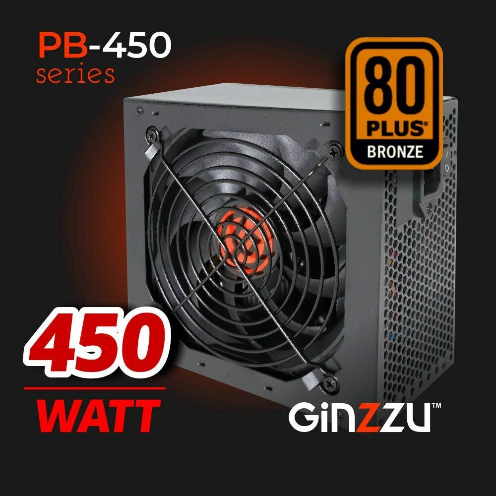 Блок питания Ginzzu PB450 12CM 450W - фото №5