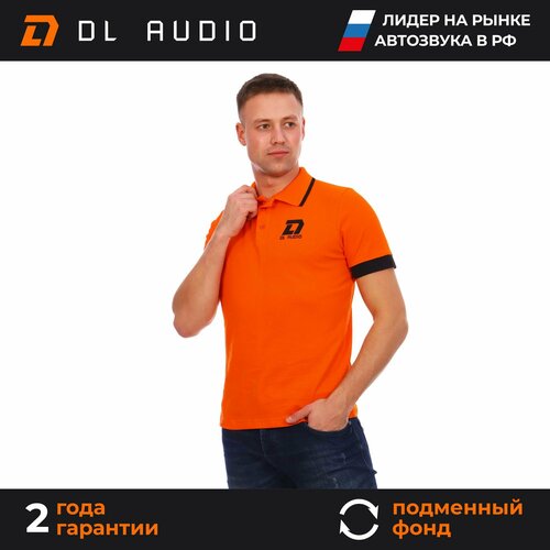 Поло DL Audio, размер 48, оранжевый