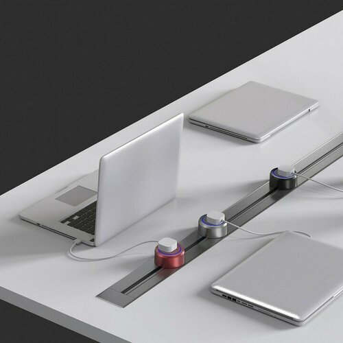 Розетка USB и type C на треке Arte Milano Am-track-sockets 380066TS LEDUSB-Type-C Grey 2846₽