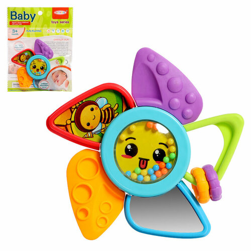 Погремушка детская Цветочек цвета микс 697₽