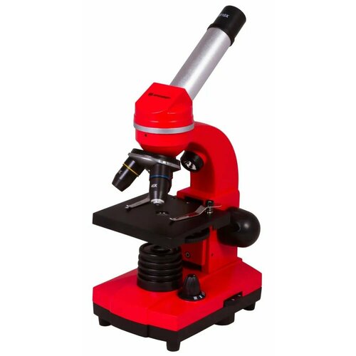 Микроскоп Bresser Junior Biolux SEL 40 1600x, красный препаратоводитель bresser biolux