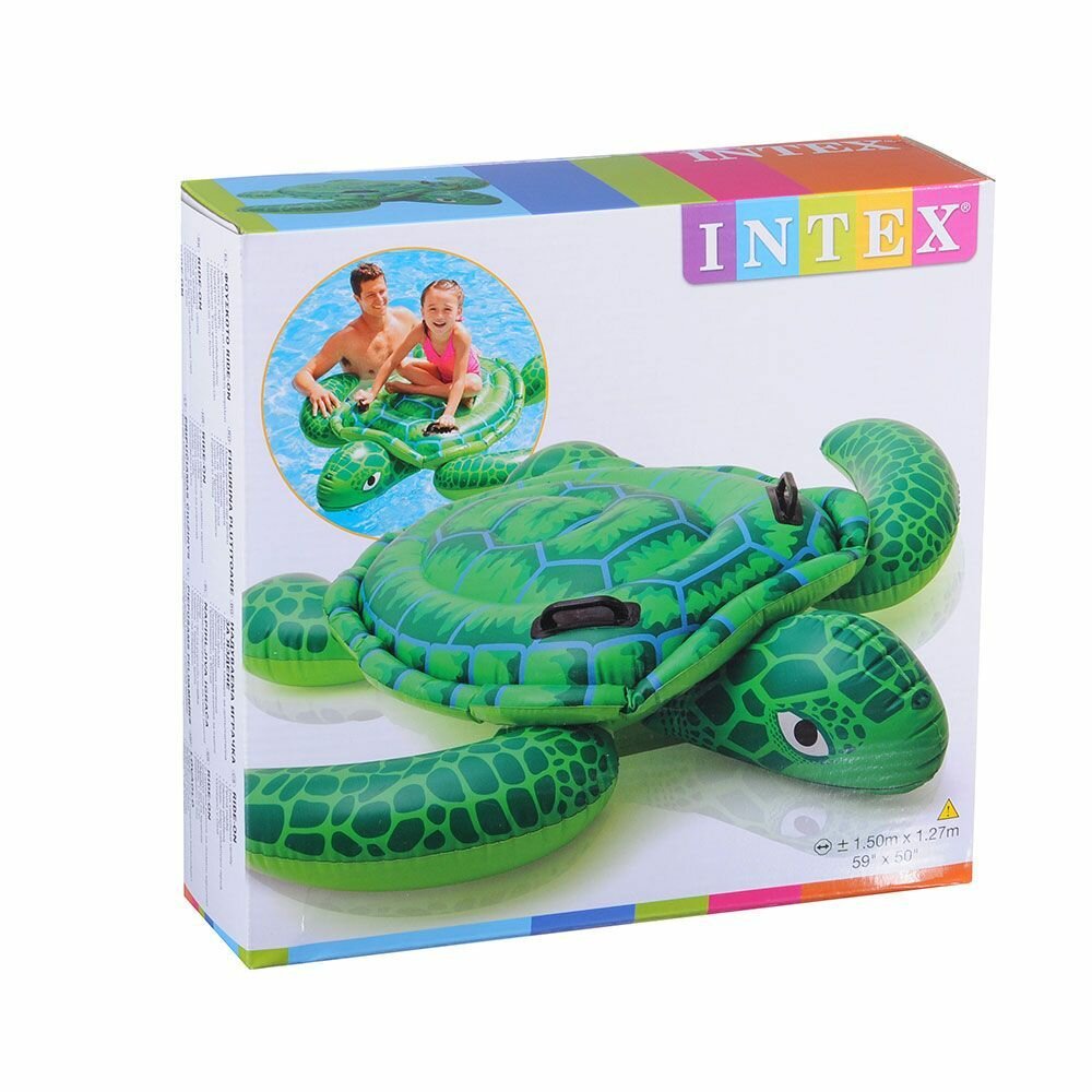Надувная игрушка-наездник Intex Морская черепаха Лил 57524, зеленый