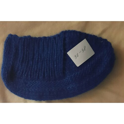 Носки , размер 37, синий следки вязаные носки