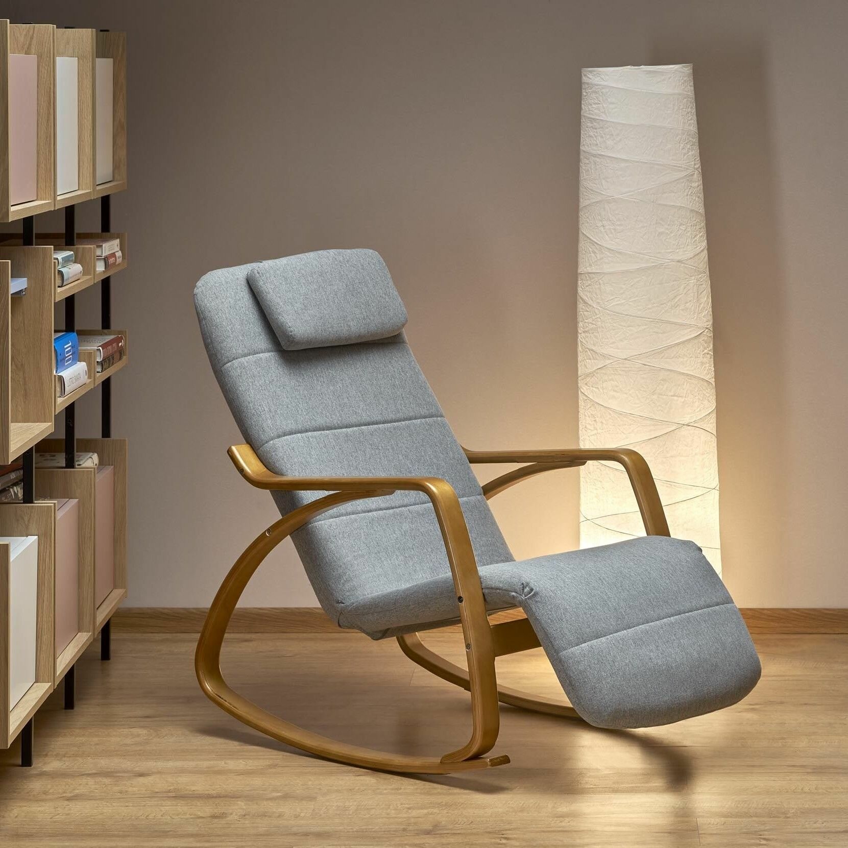 фото Кресло-качалка Halmar PRIME (серый)